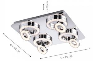 Leuchten Direkt 14522-17 - LED Bodové svietidlo TIM 4xLED/2,8W/230V + 4xLED/3,1W