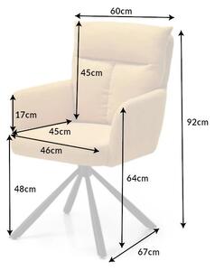 Dizajnová otočná stolička Maddison horčicová žltá