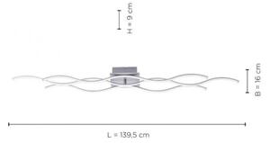 Leuchten Direkt 15167-55-LED Prisadený luster WAWE 2xLED/12,5W/230V+LED/17W