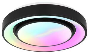 Stropné LED RGB svietidlo SULLY čierna/opál