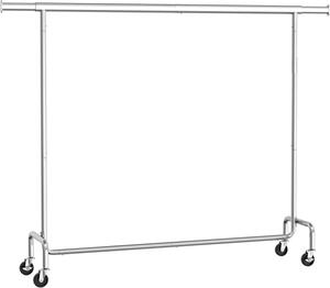 SONGMICS Stojan na oblečenie Fabio s nastaviteľnou šírkou 160/200 cm chrómovaný