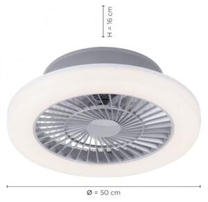Leuchten Direkt 14645-55 - LED Svietidlo s ventilátorom LEONARD LED/27W/230V