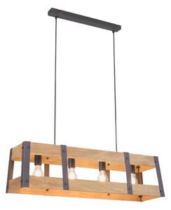 Leuchten Direkt 15721-79 - Luster na lanku CRATE 4xE27/60W/230V