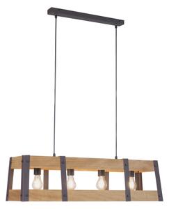 Leuchten Direkt 15721-79 - Luster na lanku CRATE 4xE27/60W/230V