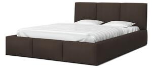 GM Čalúnená manželská posteľ s úložným priestorom Izabela - hnedá Rozmer: 160x200