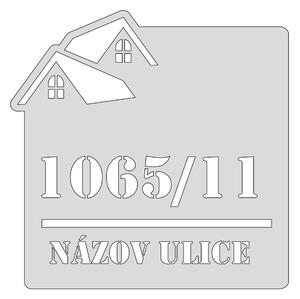 Domové číslo, vzor 001, bez povrchovej úpravy