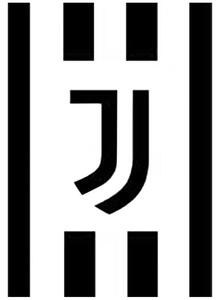 Veľká fleecová deka Juventus FC - motív Black & White - Polar fleece 150 x 200 cm