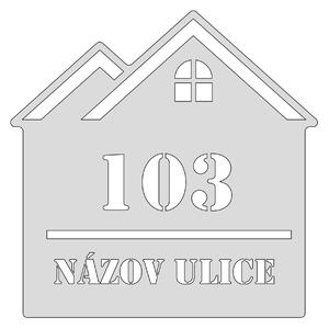Domové číslo, vzor 003, bez povrchovej úpravy