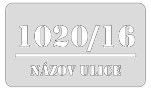 Domové číslo, vzor 005, bez povrchovej úpravy