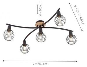Leuchten Direkt 15925-79 - Prisadený luster EUGEN 5xE14/40W/230V