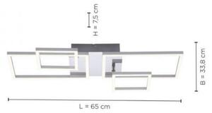Leuchten Direkt 14030-55 - LED Prisadený luster IVEN 2xLED/12W/230V + 2xLED/5,5W
