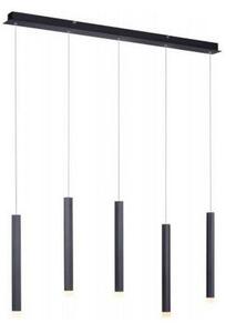 Leuchten Direkt 15205-18 - LED Luster na lanku BRUNO 5xLED/4,8W/230V čierna