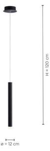 Leuchten Direkt 15202-18 - LED Luster na lanku BRUNO LED/4,8W/230V čierna