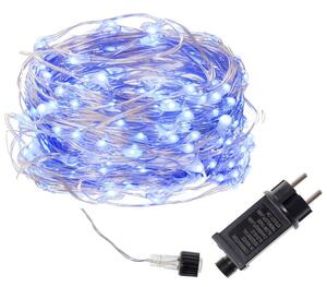 SPRINGOS LED reťaz Nano 20 m, 200 LED, IP44, 8 svetelných módov, modrá