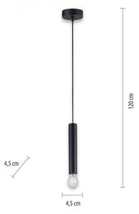 Leuchten Direkt 15617-18 - Luster na lanku BRUNA 1xE27/60W/230V čierna