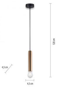 Leuchten Direkt 15617-60 - Luster na lanku BRUNA 1xE27/60W/230V mosadz