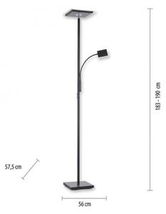 Leuchten Direkt 11710-18 - LED Stmievateľná lampa HANS LED/21,5W/230V + LED/4W