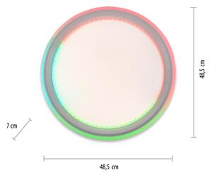 Leuchten Direkt 15154-16-LED RGB Stmievateľné stropné svietidlo EDGING 39W/230V+DO