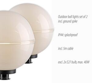 Leuchten Direkt 19324-16-2-SADA 2x Vonkajšia lampa 1xE27/40W/230V pr. 40 cm IP44