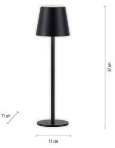 Leuchten Direkt19250-18-LED Vonkajšia nabíjacia lampa EURIA LED/3W/5V IP54 čierna