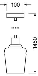 Ledvance - Luster na lanku JAR 1xE27/40W/230V oranžová
