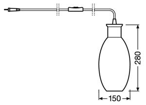 Ledvance - Stolná lampa GRAPE 1xE27/40W/230V