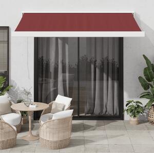 Maison Exclusive – Manuálna markíza, 3 x 2,5 m, bordová farba, 100% polyester