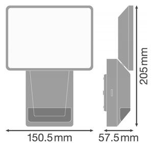 Ledvance - LED Vonkajší nástenný reflektor so senzorom FLOOD LED/15W/230V IP55