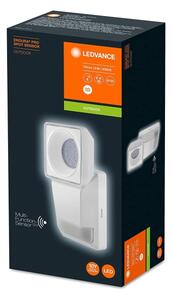 Ledvance - LED Vonkajšie nástenné svietidlo so senzorom SPOT LED/8W/230V IP55 biela