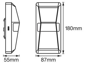 Ledvance - LED Vonkajšie nástenné svietidlo so senzorom UPDOWN LED/10W/230V IP55