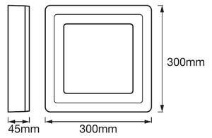 Ledvance - LED Stropné svietidlo SQUARE LED/18W/230V