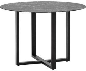 Okrúhly jedálenský stôl s mramorovým vzhľadom Connolly, Ø 110 cm