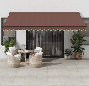 Maison Exclusive – Manuálna markíza, 4,5 x 3 m, hnedá, 100% polyester