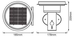 Ledvance - LED Stmievateľné solárne svietidlo so senzorom CIRCLE LED/6W/3,2V IP44