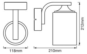 Ledvance - Vonkajšie nástenné svietidlo CYLINDER 1xE27/60W/230V IP43 biela