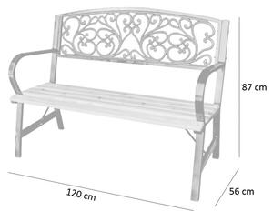Záhradná lavička 120 x 56 x 87 cm | jaks