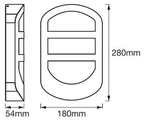 Ledvance - LED Vonkajšie nástenné svietidlo PLATE LED/12W/230V IP44