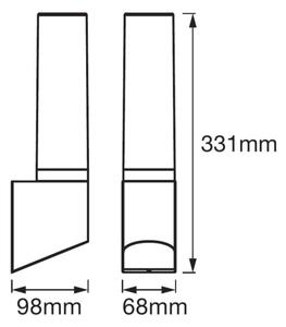 Ledvance - LED vonkajšie nástenné svietidlo FLARE LED/7W/230V IP44
