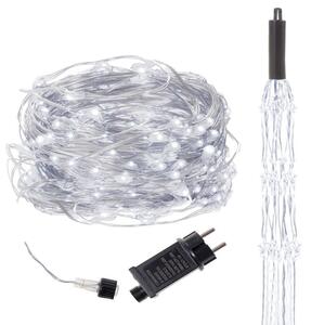 SPRINGOS LED svetelný záves Nano Vodopád 2 m, 300 LED, IP44, 8 svetelných módov, studená biela