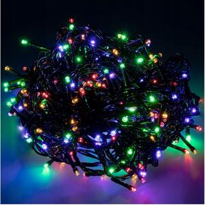 SPRINGOS LED svetelná reťaz Mikro 27,5 m, 500 LED, IP44, 8 svetelných módov, multicolor