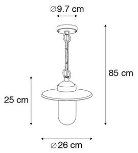 Závesná priemyselná žiarovka zinok IP44 - Mníchov