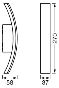 Ledvance - LED Vonkajšie nástenné svietidlo BOW LED/7W/230V IP54