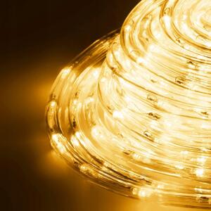 SPRINGOS LED svetelný had Mikro 10 m, 240 LED, IP44, 8 svetelných módov, teplá biela