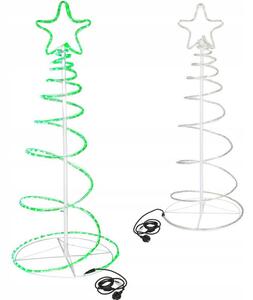 SPRINGOS LED špirálový stromček 135 cm, 192 LED, IP44, zelená