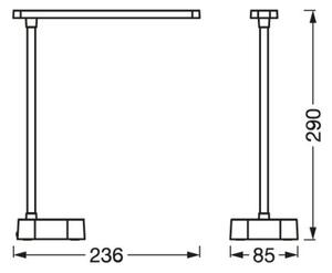 Ledvance - LED Stmievateľná dotyková stolná lampa PANAN LED/5,2W/5V 1200mAh