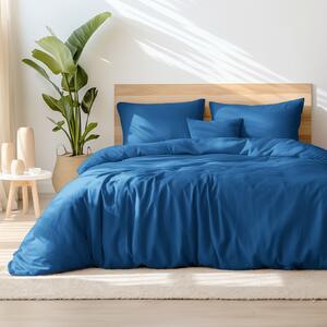 Goldea bavlnené posteľné obliečky - kráľovsky modré 140 x 220 a 70 x 90 cm