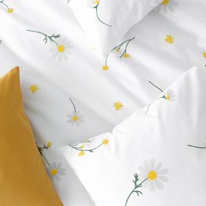 Goldea bavlnené posteľné obliečky - harmanček 150 x 200 a 50 x 60 cm