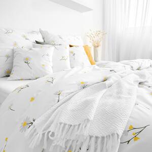 Goldea bavlnené posteľné obliečky - harmanček 220 x 200 a 2ks 70 x 90 cm (šev v strede)