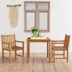 Maison Exclusive - 3-dielna záhradná jedálenská súprava 80x80 cm masívne teakové drevo