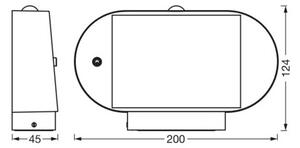 Ledvance ENDURA STYLE LED solárne nástenné svietidlo 4W/3,7V IP44